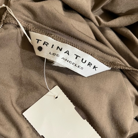 Trinette Turk, NWT Halter  size 12 jumpsuit beach summer color dark tope - Picture 4 of 5